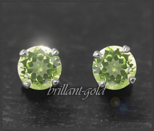Ohrstecker 585 Gold Peridot grün 4,5,6,7mm